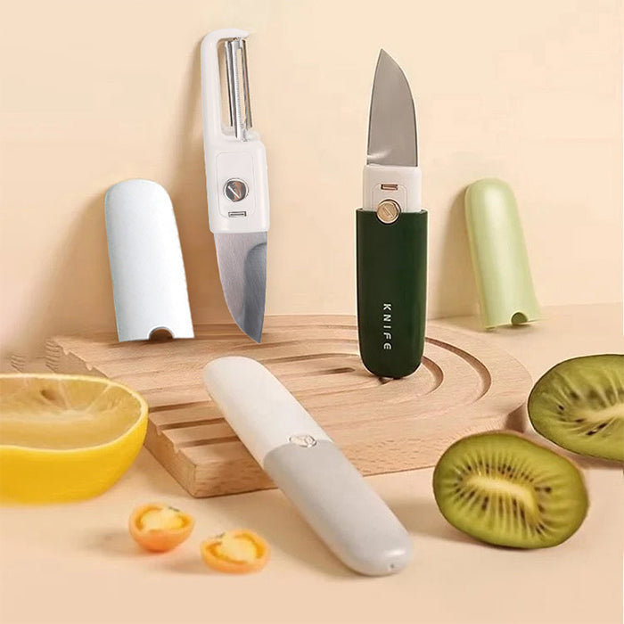 2- In- 1 Dual Fruit and Vegetable Knife Slicer and Peeler