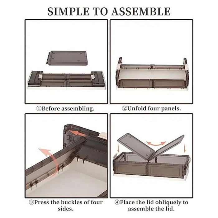 Foldable Under-Bed Rolling Storage Organizer