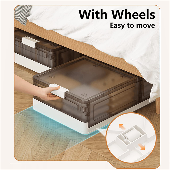 Foldable Under-Bed Rolling Storage Organizer