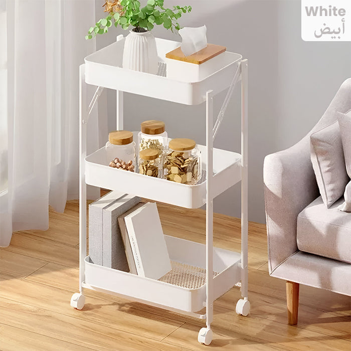 3 Layer Foldable Metal Storage Rack