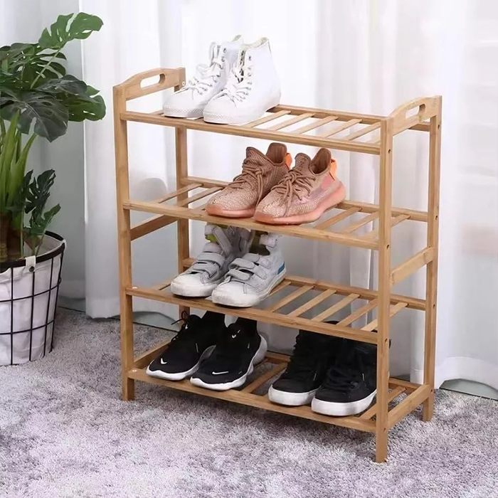 Wooden Shoe Rack With Storage Organizer