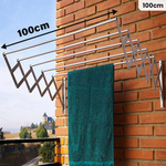 5-Bar Wall Mounted Extendable Clothes Hanger