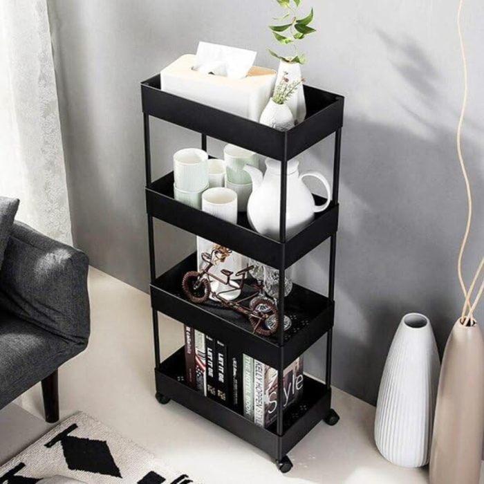 4-Tier Kitchen Shelf Trolley Rack