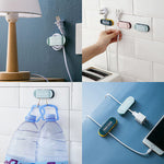 4 Pcs Punch Free Adhesive Wall Cable Cord Holder