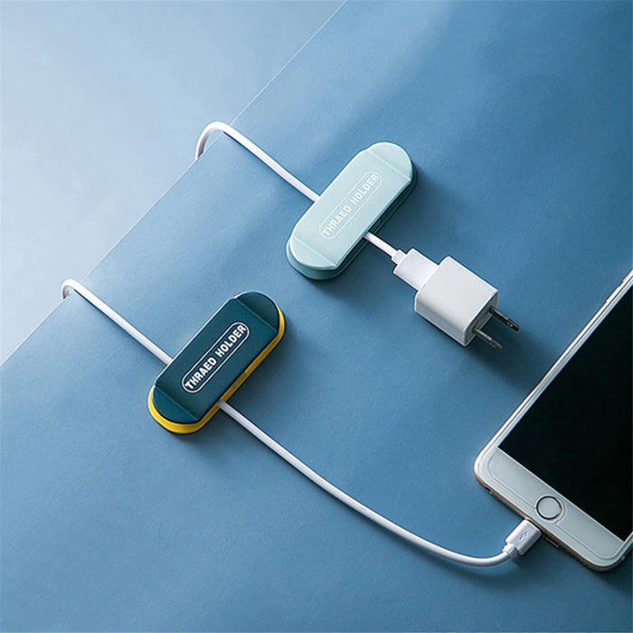 4 Pcs Punch Free Adhesive Wall Cable Cord Holder