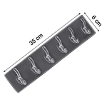 6 Hooks Wall Mount Transparent Hanger