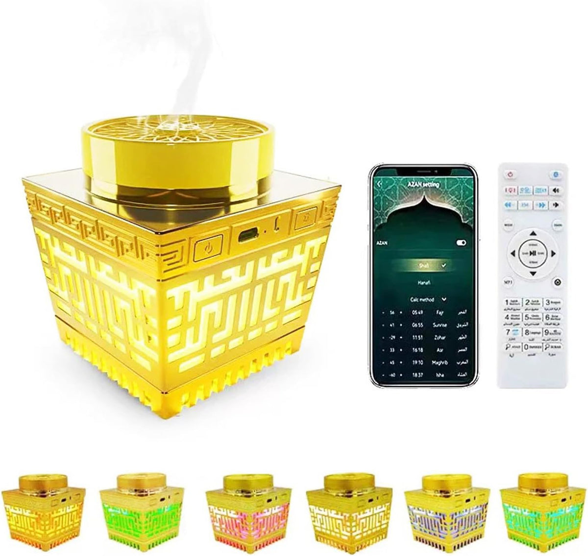 Bakhoor Burner with Quran Speaker & LED Light