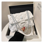 Rhombus PU Shoulder Bag