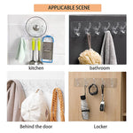 6 Hooks Wall Mount Transparent Hanger