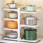 Adjustable kitchen Pot Storage Organizer