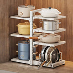 Adjustable kitchen Pot Storage Organizer
