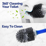 Detergent Refillable Toilet Cleaning Brush With Wall Mounted Holder