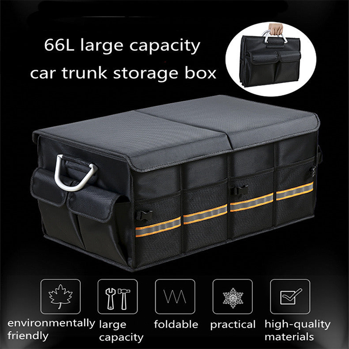 Foldable Car Trunk Storage Organizer Box with Lid