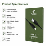 PARKIZ USB to Lightning Charging Cable for iPhone & iPad