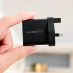 Porodo Blue Dual Port Wall Charger USB-A Quick Charge 3.0
