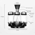 360° Rotating Spice Rack Set with Glass Jars
