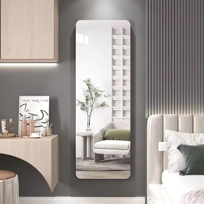 HD Self-Adhesive Shiny Acrylic Bedroom Mirror Tiles
