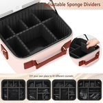 Portable LED Makeup Mirror Cosmetic Organizer Box