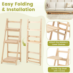 3 Tier Foldable Wooden Indoor Plant Stand