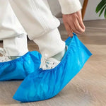 100 Pcs Waterproof Plastic Disposable Shoe Cover