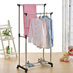Double Rods Clothes Drying Stand