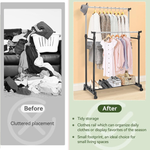 Double Rods Clothes Drying Stand