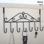 Space Saving Stainless Steel 7 Hook Door Hanger
