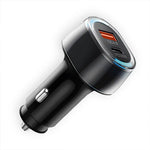 PARKIZ 55W Fast Charging Dual Port Car Charger Adapter