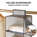 Multi-Tier Hanging Storage Bag Organizer for Wardrobe & Closet Storage