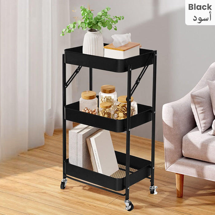 3 Layer Foldable Metal Storage Rack