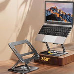 Green Lion 360 Rotatable Laptop Stand – Black