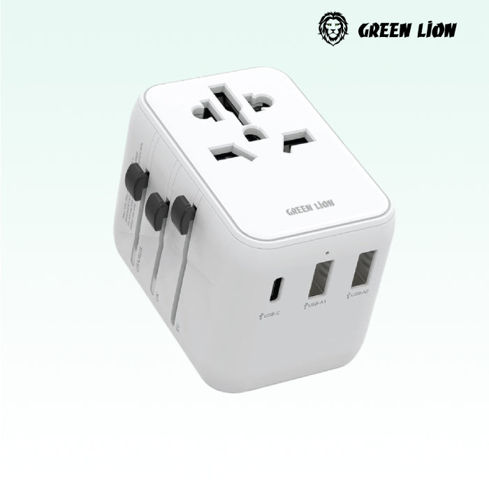 Green Lion 20W Universal Travel Adapter – White
