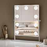 Green Lion Glam Shine Makeup Mirror With LED Lights – White