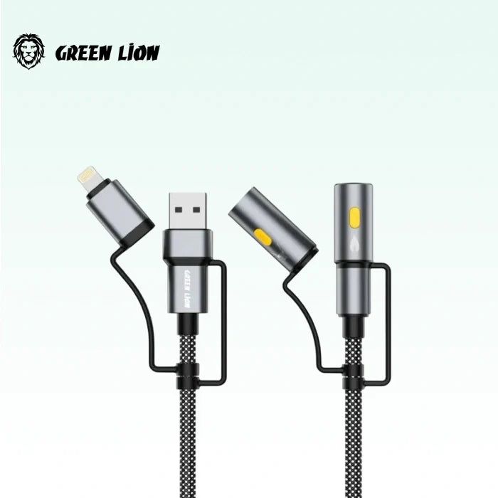 Green Lion 6-in-1 Cable Charging, Led Light, Ignition – Gray