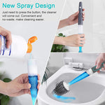 Detergent Refillable Toilet Cleaning Brush With Wall Mounted Holder