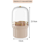 360°Rotating Large Capacity Makeup Brush Holder With Lid