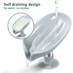 Leaf Shaped Soap Holder with Drainage