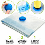 5 Pcs Large Reusable Vacuum Storage Bags with Pump