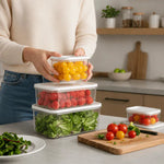 5 Pcs Plastic Food Storage Container Set with Lids