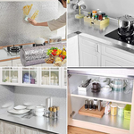Kitchen Wall Aluminium Foil Sticker Silver