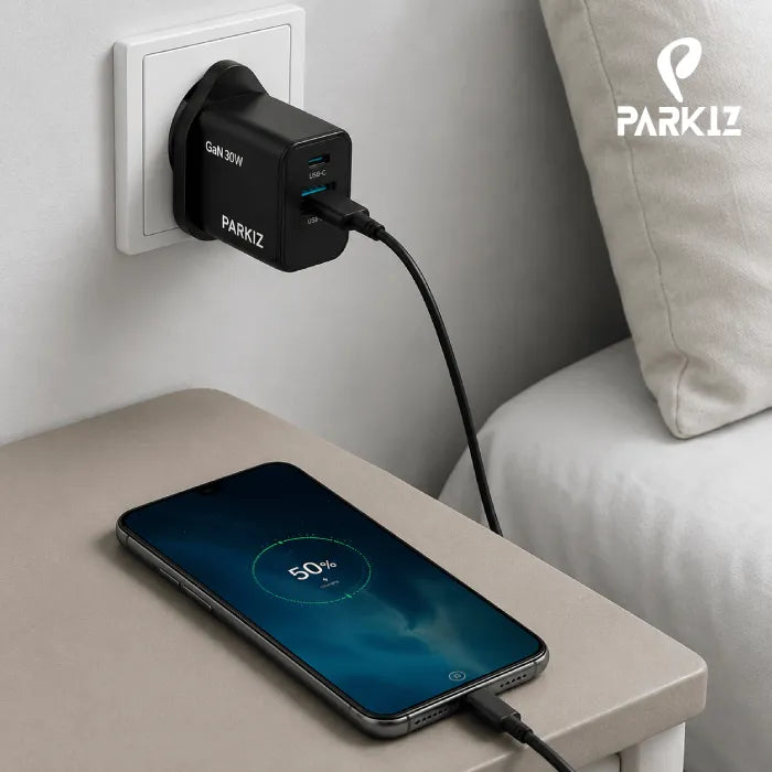 Parkiz 30W Dual Port GaN Charger Adapter