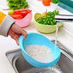 Plastic Rice Washing Colander Water Strainer Basket
