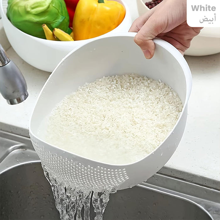 Plastic Rice Washing Colander Water Strainer Basket