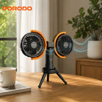 Porodo Lifestyle Dual-Head Oscillating Fan – Black