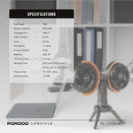 Porodo Lifestyle Dual-Head Oscillating Fan – Black