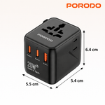 Porodo Universal Travel GaN Quick Charger – Black