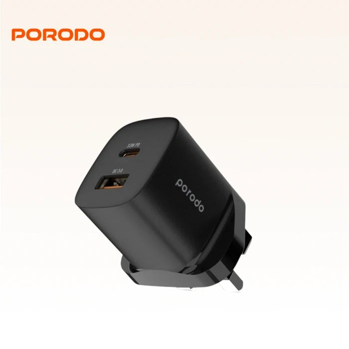Porodo Quick Charger Power Adapter 33W PD GaN