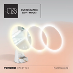 Porodo lifestyle Led Illuminated Mirror – White/Rose Gold
