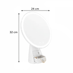 Porodo lifestyle Led Illuminated Mirror – White/Rose Gold