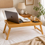 Multipurpose Foldable Bamboo Bed Tray & Laptop Table